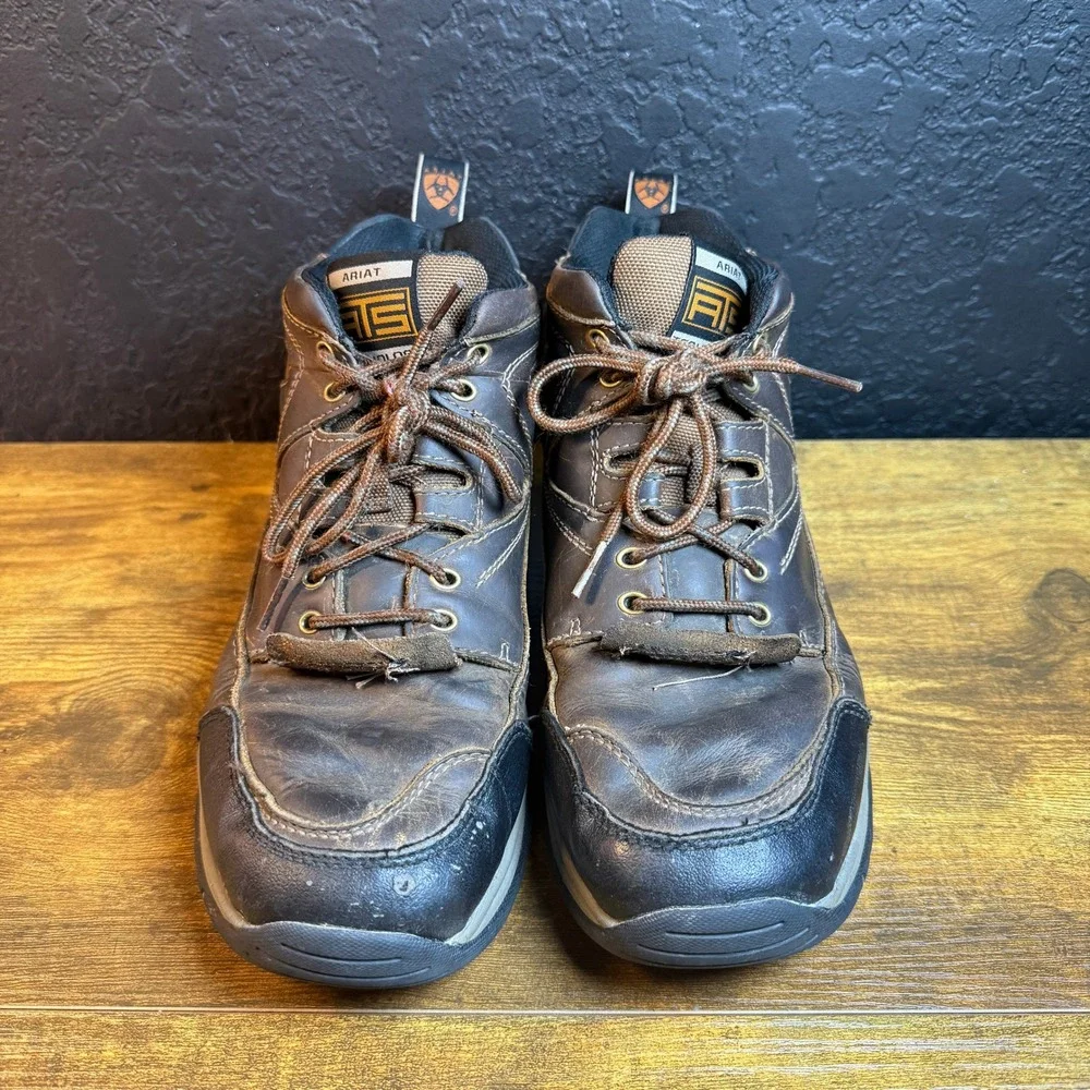 Ariat Terrain 10002182 Brown Leather All Terrain Hiking Boots Mens 9.5D‎